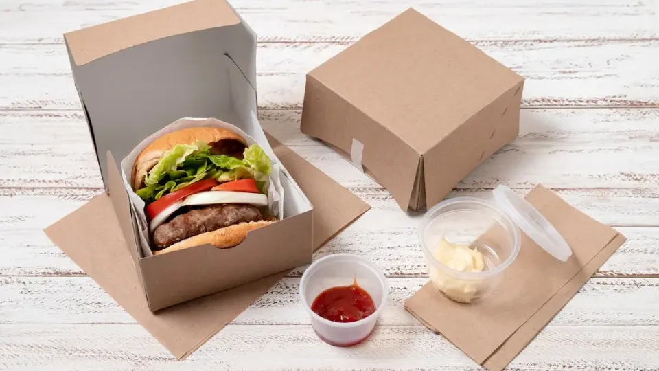 caja cartón hamburguesa